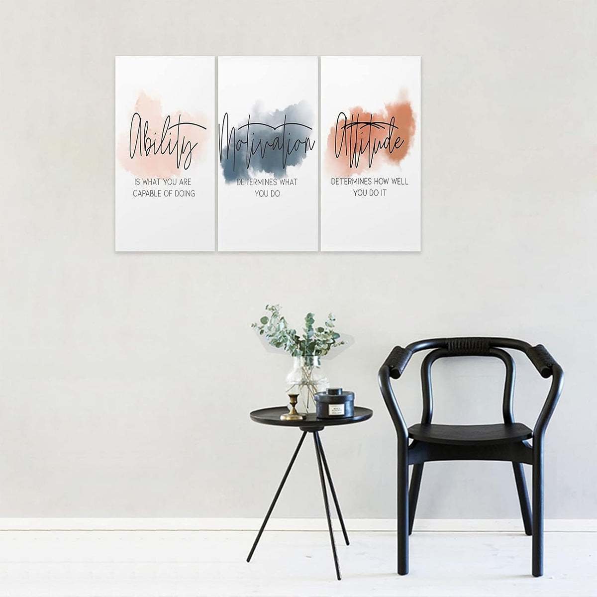Motivational Mindset Canvas Wall‑Art Set