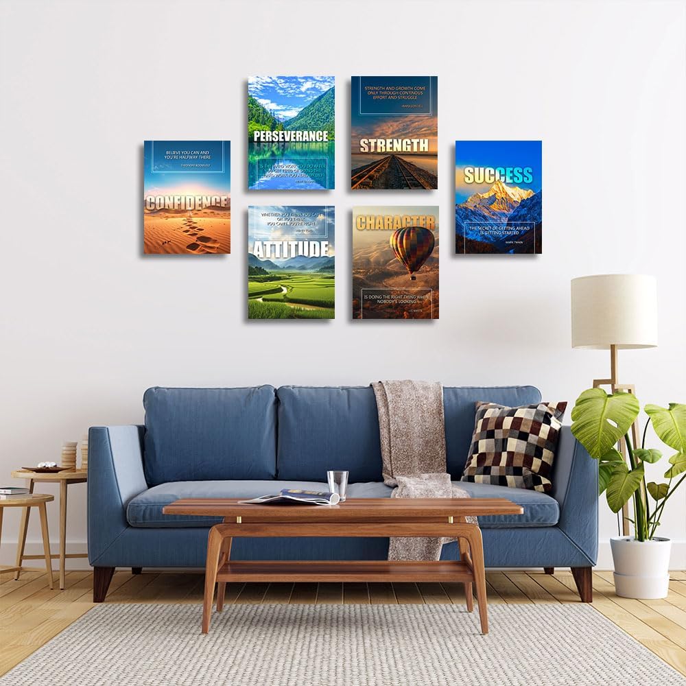 Motivational Landscape Canvas Wall Art Set