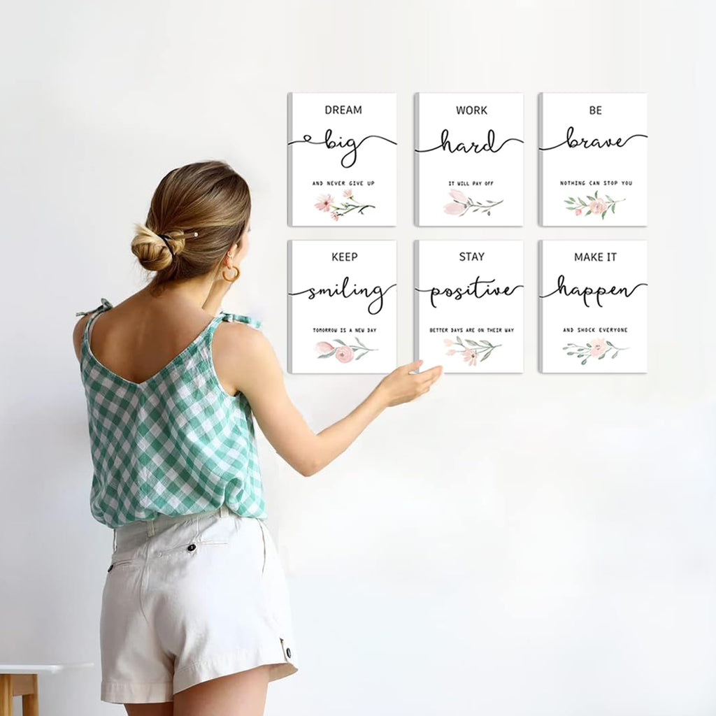 Positive Inspirational Framed Wall‑Art Set