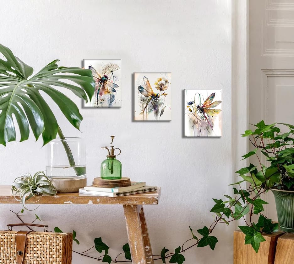 Watercolor Dragonfly Framed Wall Art