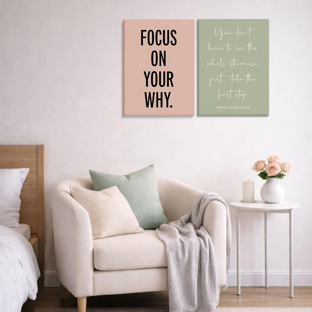Boho Inspirational Framed Wall‑Art Set