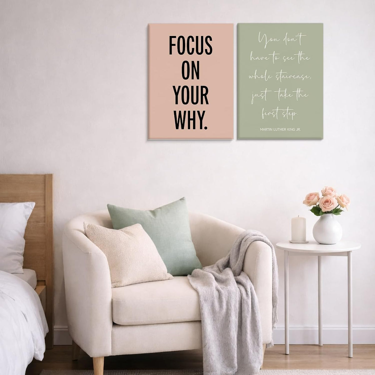 Boho Inspirational Framed Wall‑Art Set
