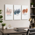 Motivational Mindset Canvas Wall‑Art Set
