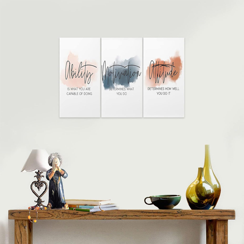 Motivational Mindset Canvas Wall‑Art Set