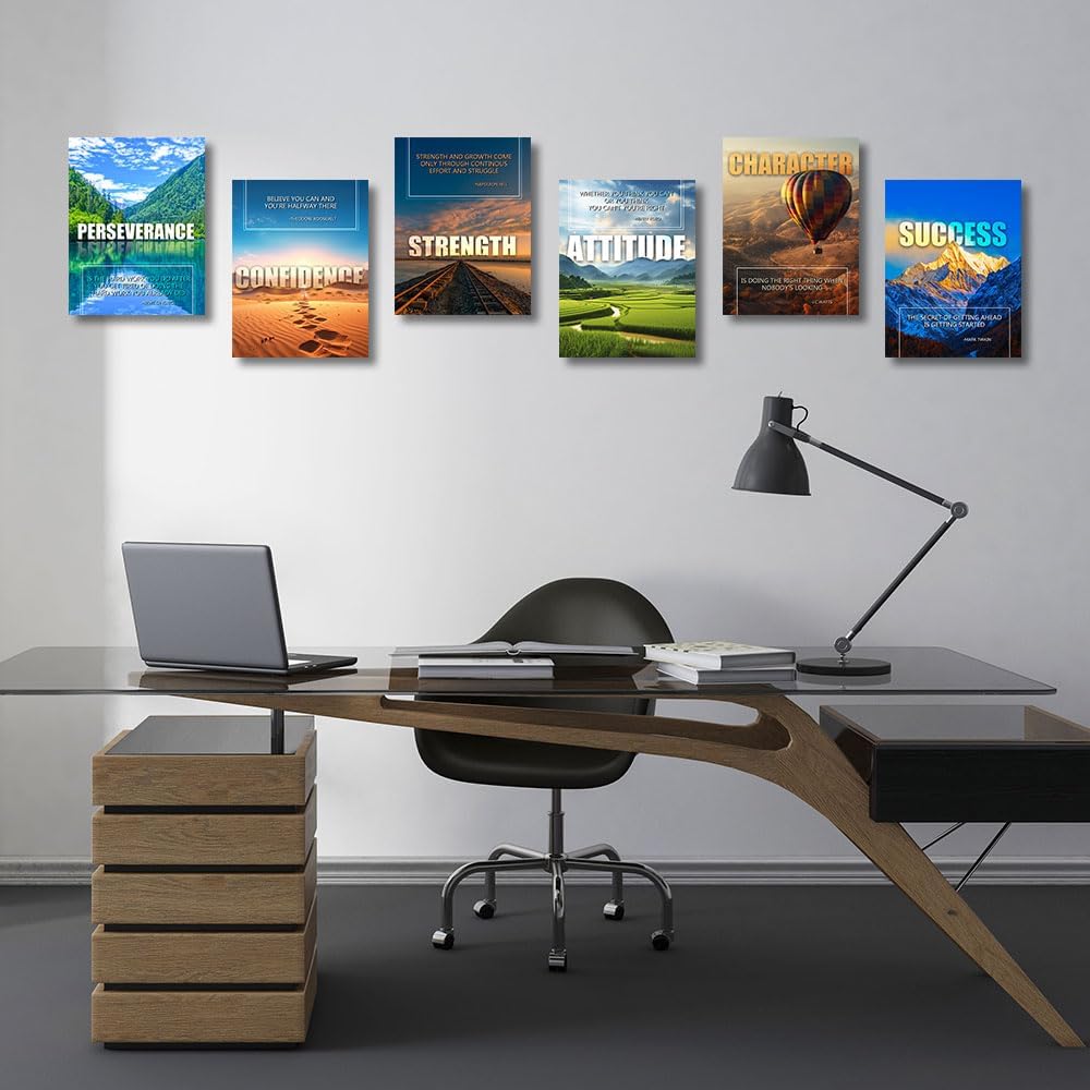 Motivational Landscape Canvas Wall Art Set