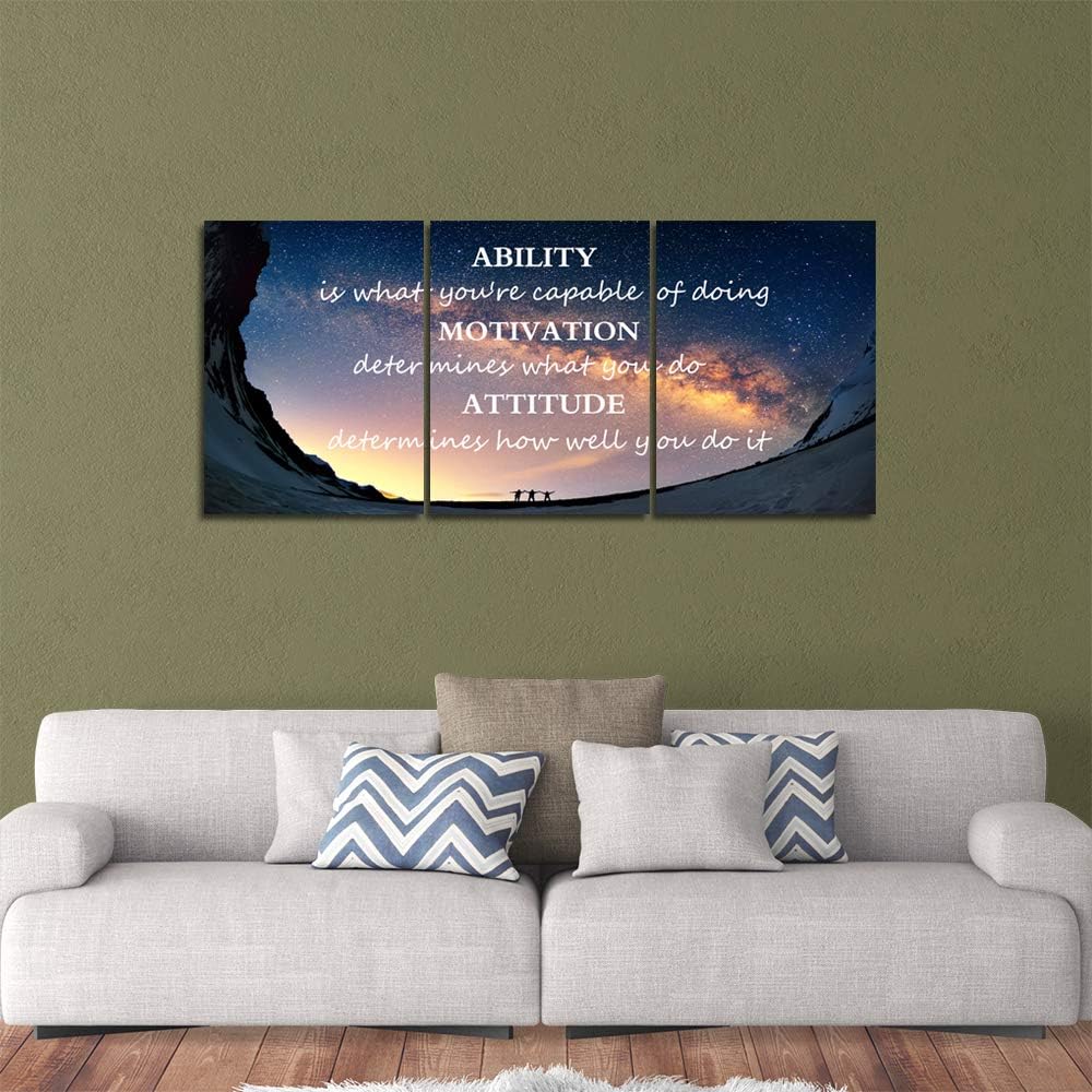 Motivational Quote Canvas Wall‑Art Panels