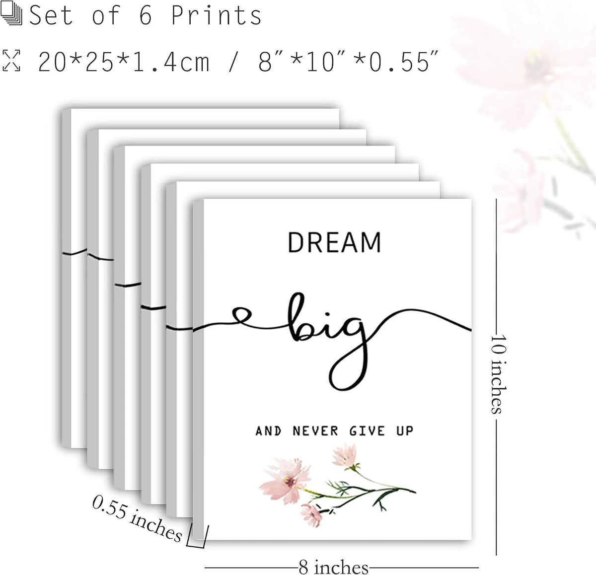 Positive Inspirational Framed Wall‑Art Set
