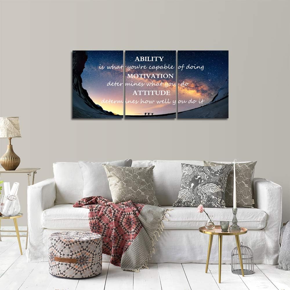 Motivational Quote Canvas Wall‑Art Panels