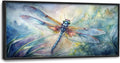 Large Dragonfly Framed Canvas Wall Art