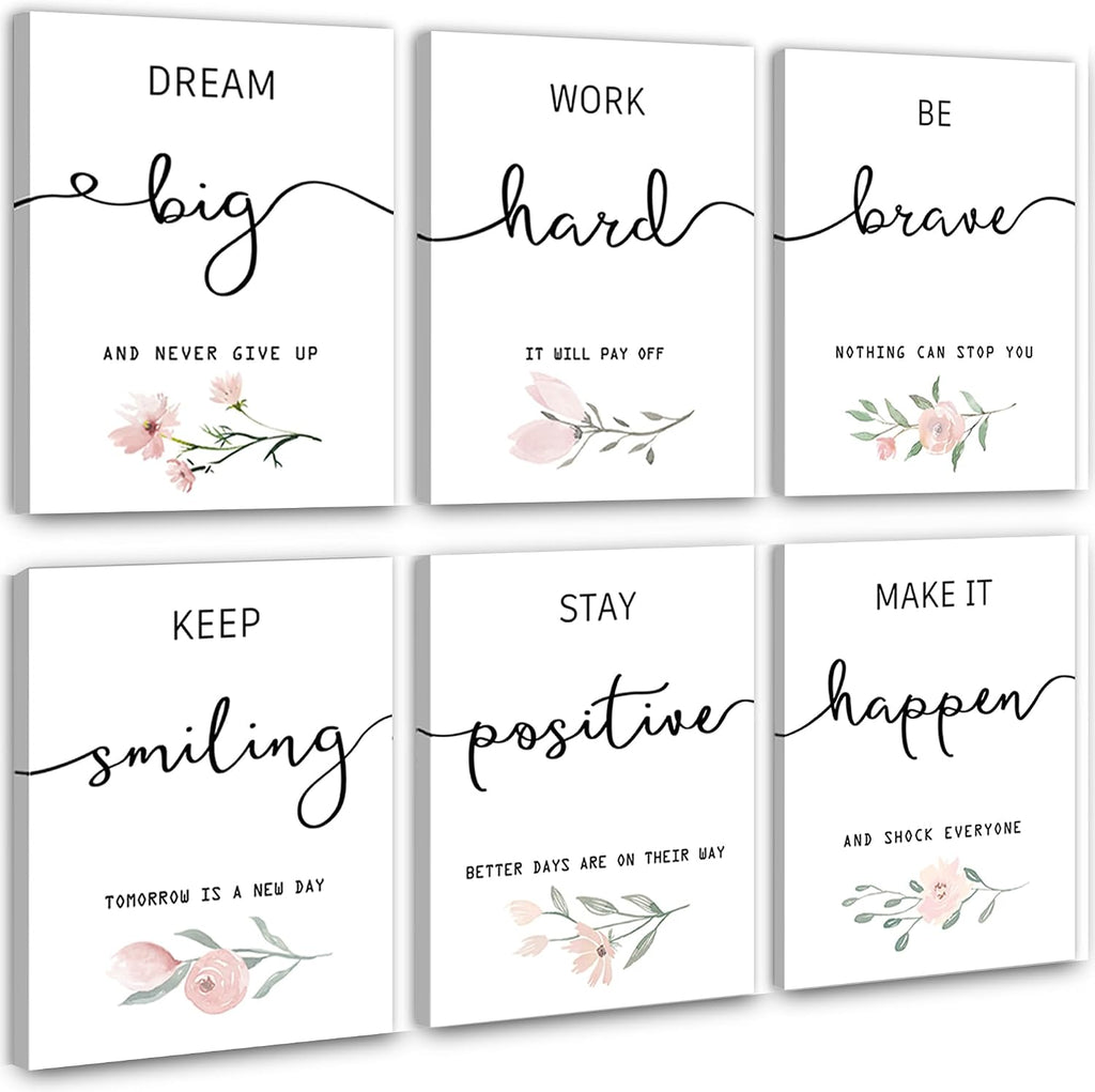 Positive Inspirational Framed Wall‑Art Set