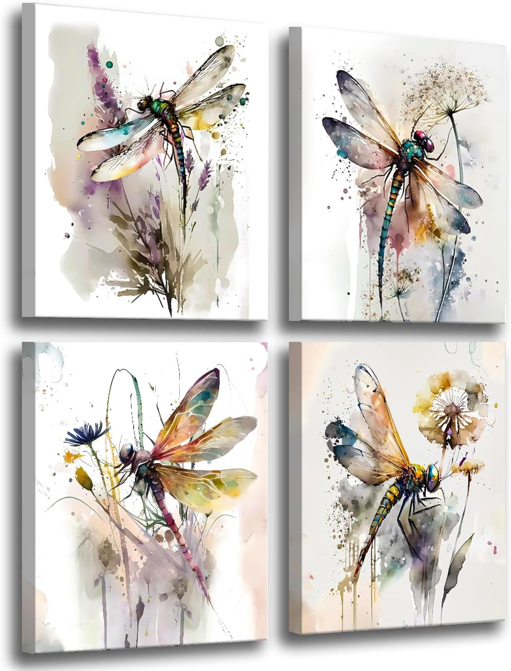 Watercolor Dragonfly Framed Wall Art