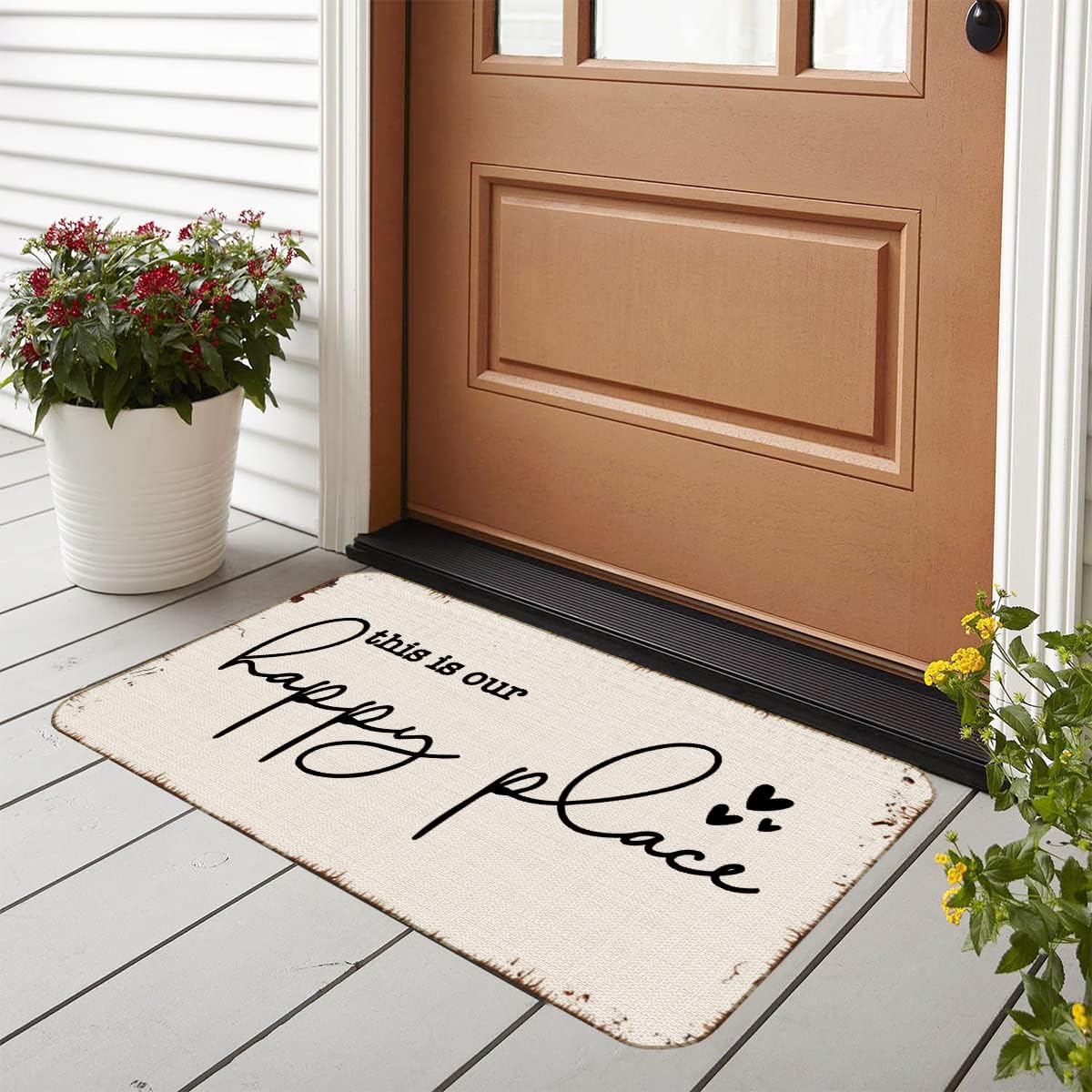 Farmhouse Buffalo‑Check Outdoor Porch Rug
