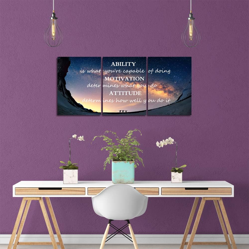 Motivational Quote Canvas Wall‑Art Panels
