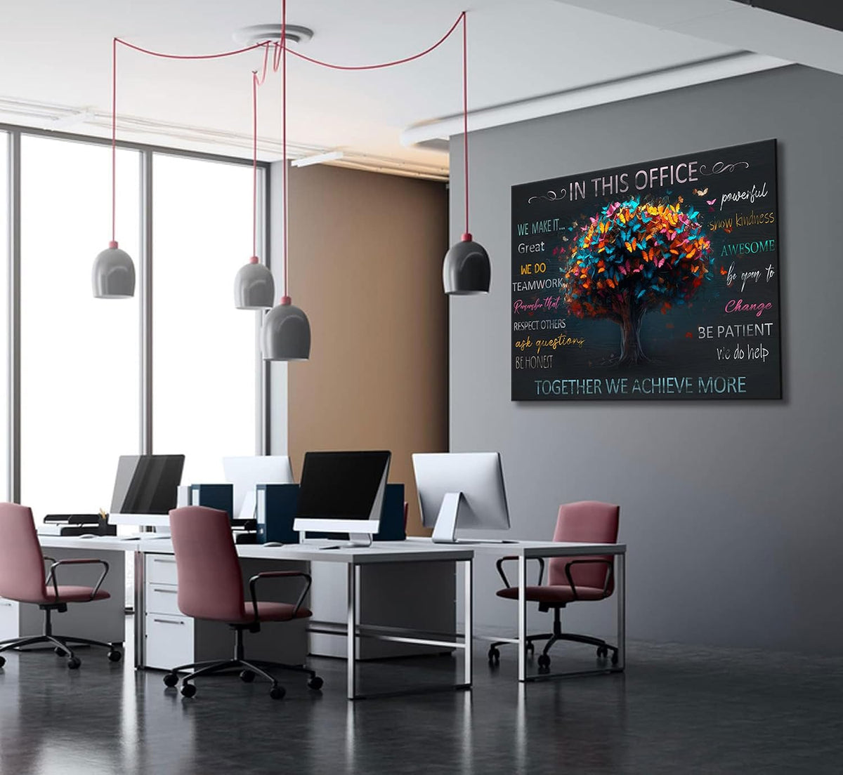 Inspirational Teamwork Canvas Wall Art Print