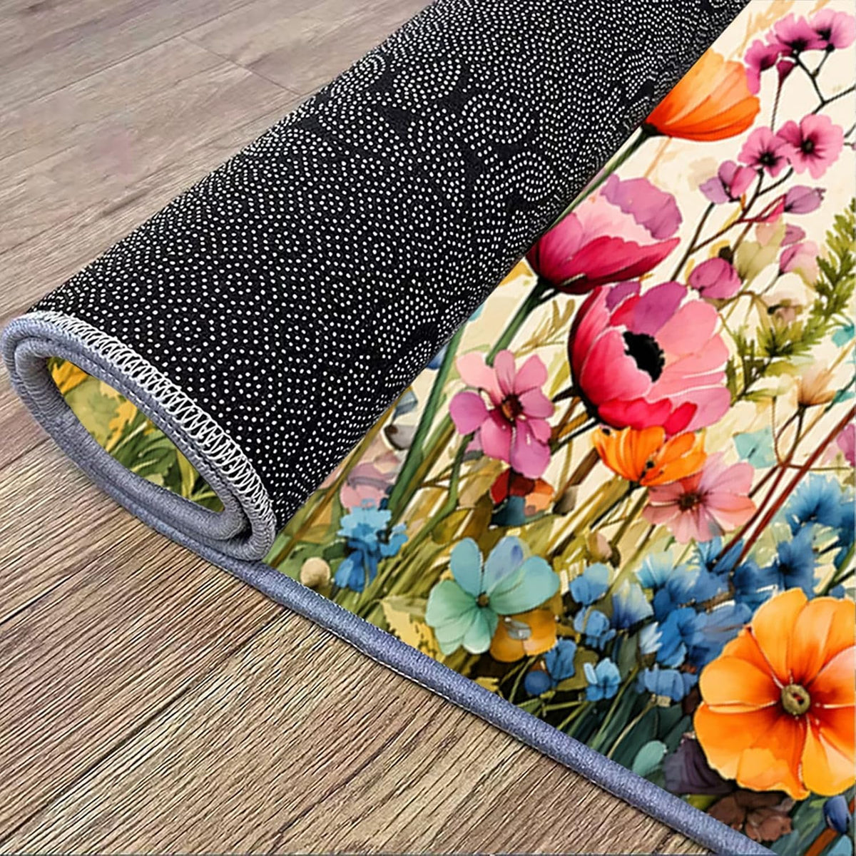 Wildflower Non‑Slip Welcome Door Mat
