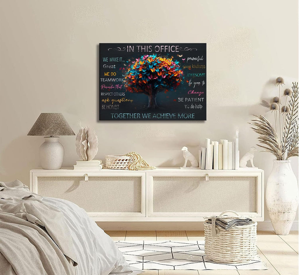 Inspirational Teamwork Canvas Wall Art Print