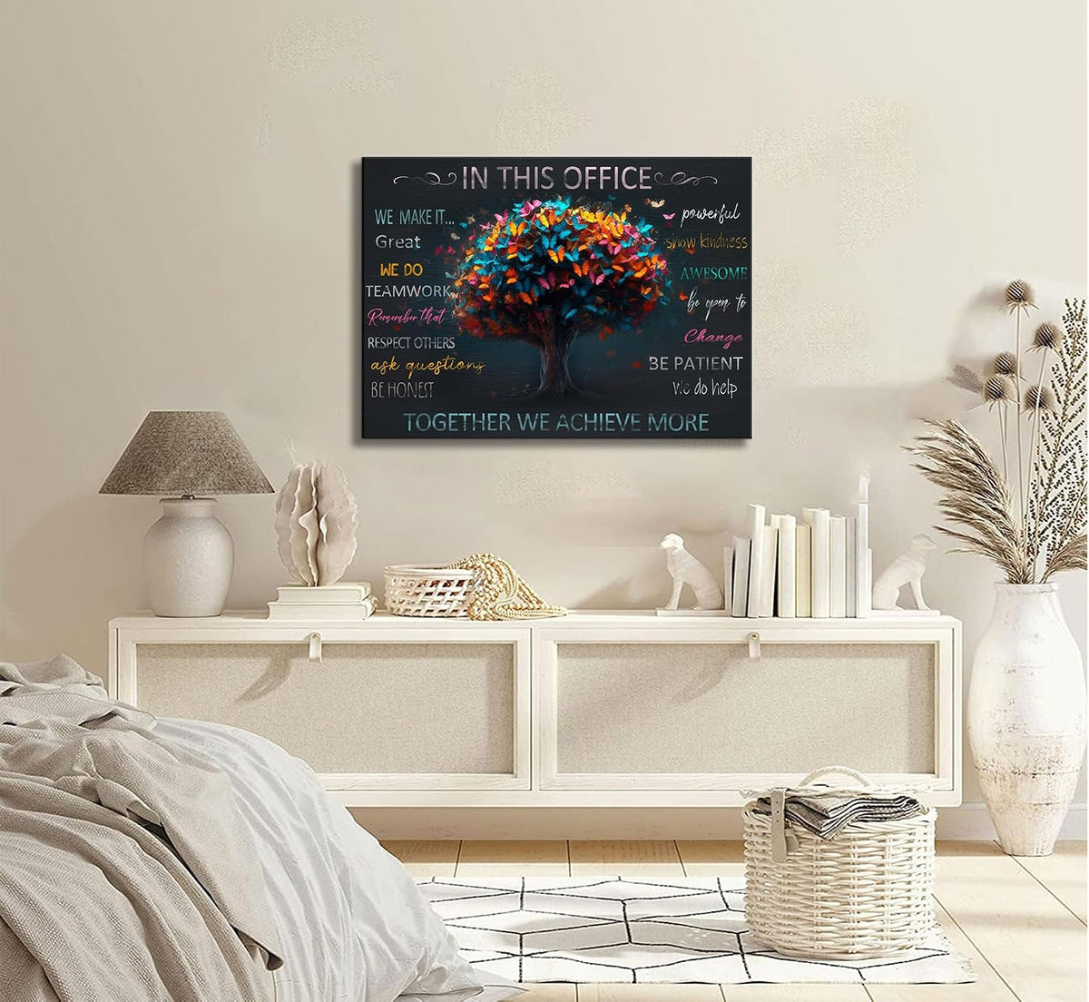 Inspirational Teamwork Canvas Wall Art Print