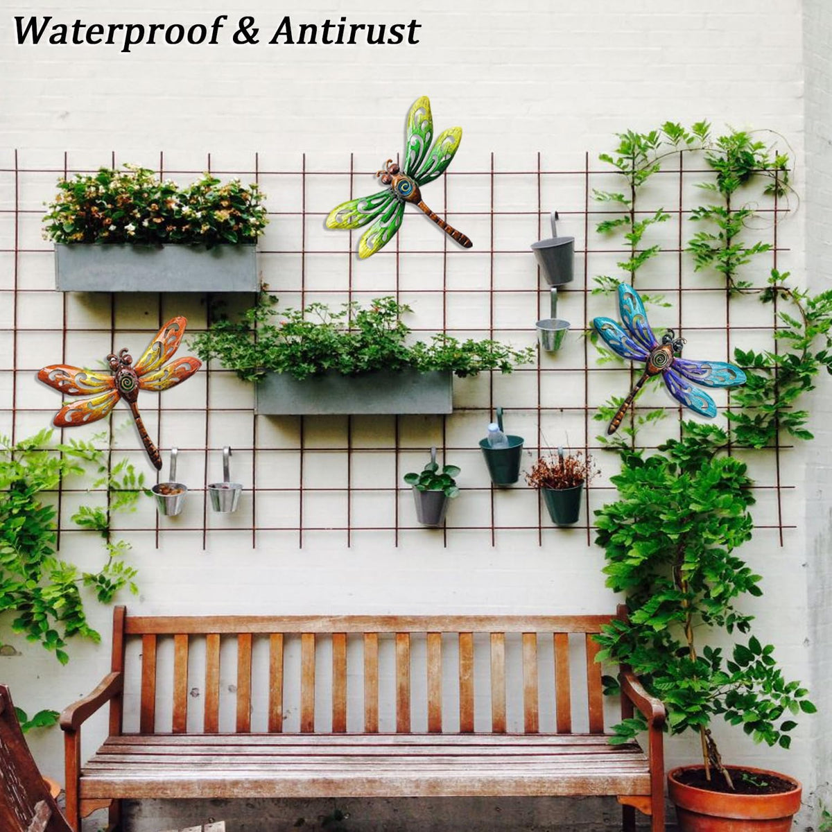 Metal Dragonfly Indoor Outdoor Wall Decor