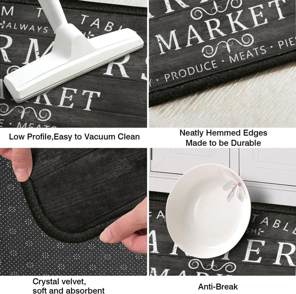 Non‑Slip Washable Farmhouse Kitchen Rug Set