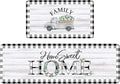 Buffalo‑Plaid Farmhouse Kitchen Rug Set