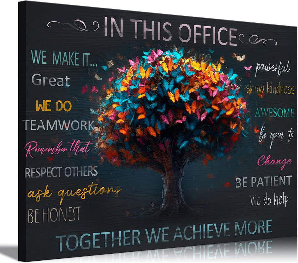 Inspirational Teamwork Canvas Wall Art Print
