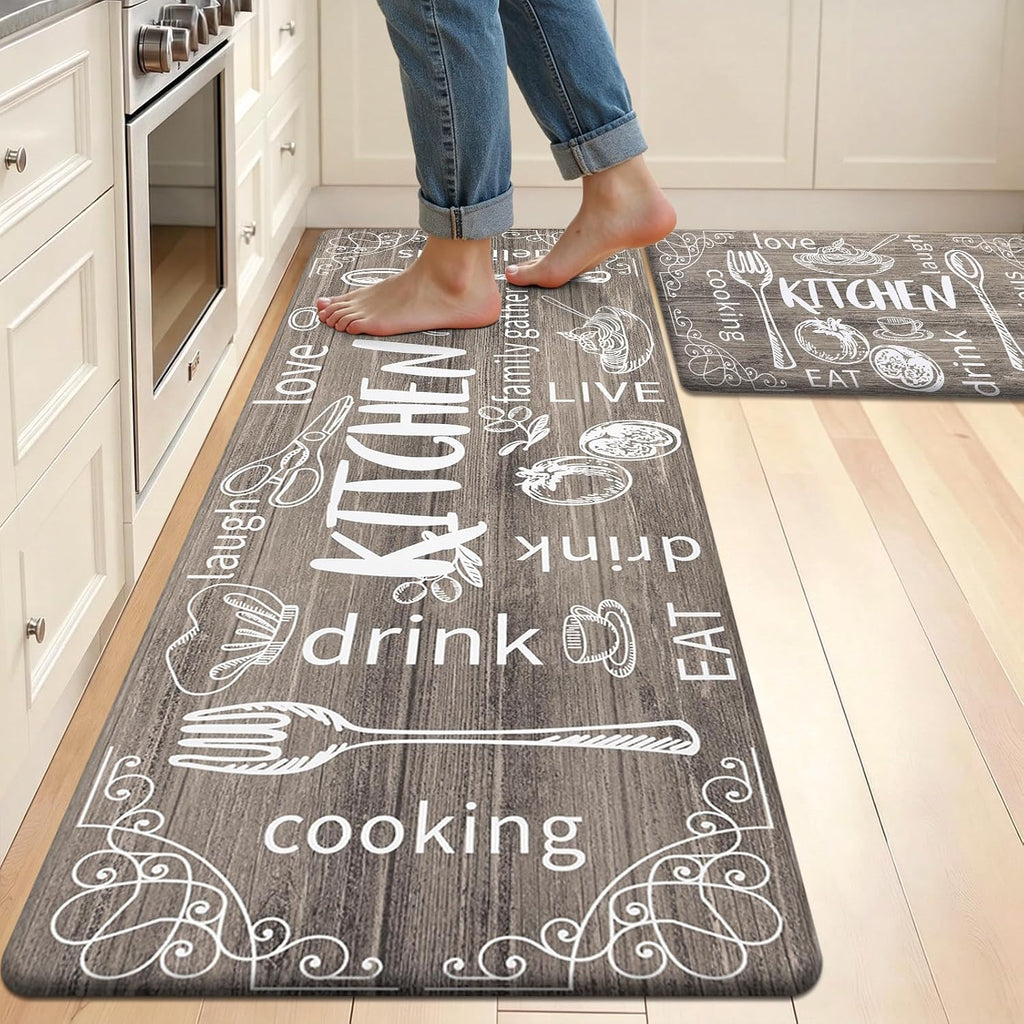 Cushioned Anti‑Fatigue Kitchen Rug Set