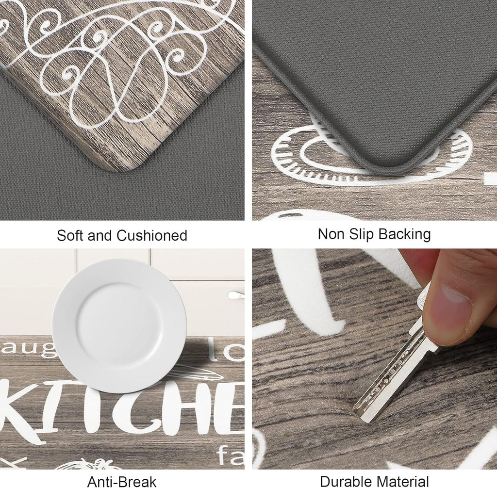 Cushioned Anti‑Fatigue Kitchen Rug Set