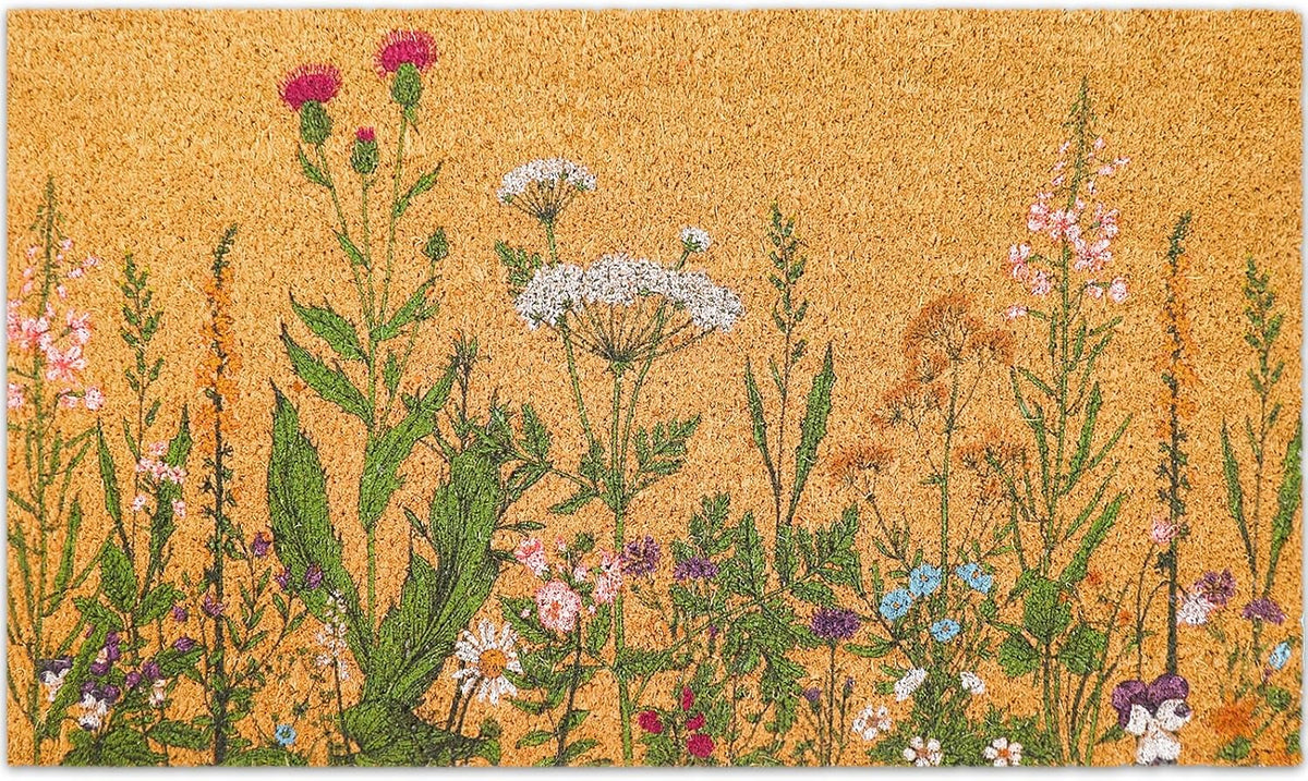 Vintage Wildflower Coir Welcome Doormat