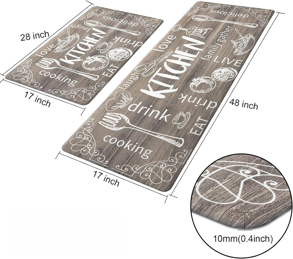 Cushioned Anti‑Fatigue Kitchen Rug Set